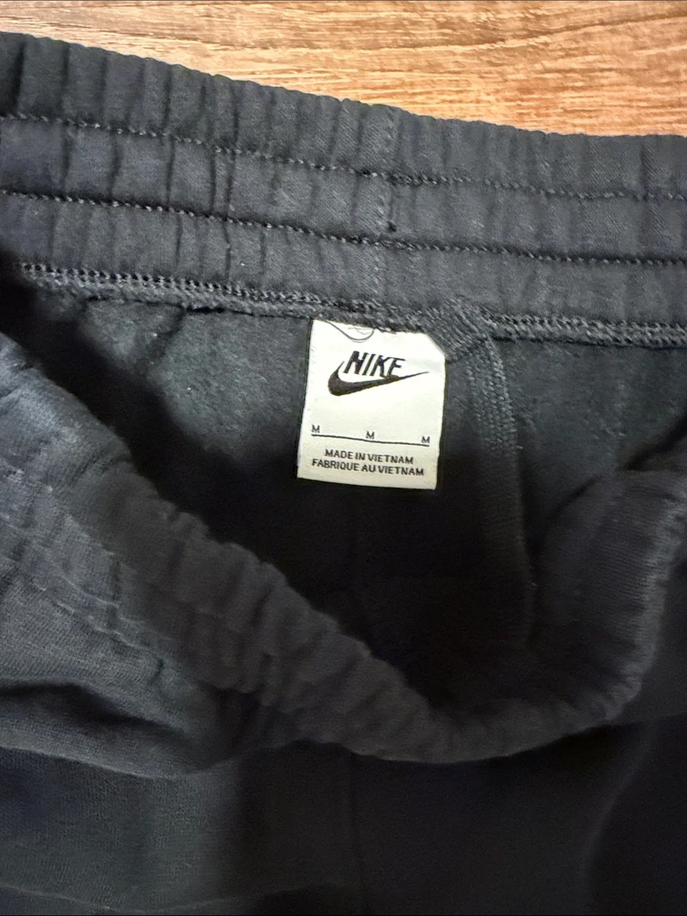 Nike Kids Black Joggers with White Logo
